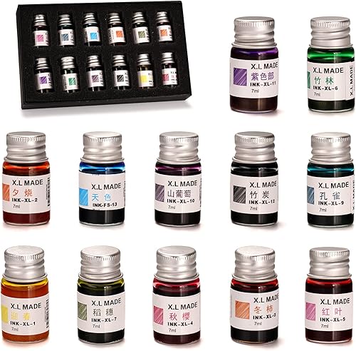 AOMAYLL Drawing & Calligraphy Ink Set (12 Colors)
