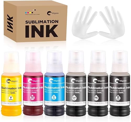 Hiipoo 600ML 6-Color Sublimation Ink (ET-8500)