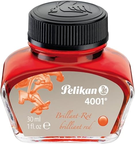 Pelikan 4001 Fountain Pen Ink Brilliant Red (30ml)